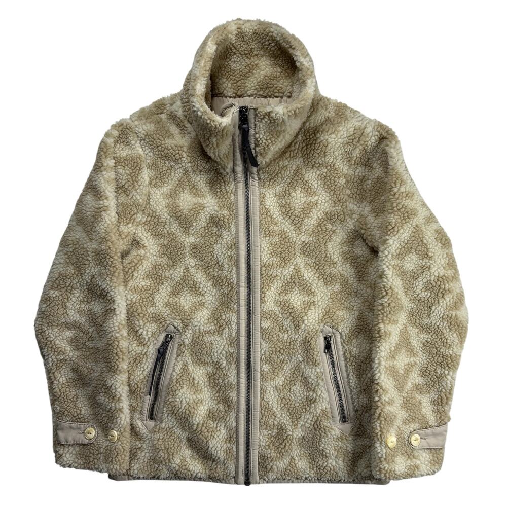 Patagonia Divided Sky Women's XS Tan Cream Patterned Outdoor Jacket Style #25930